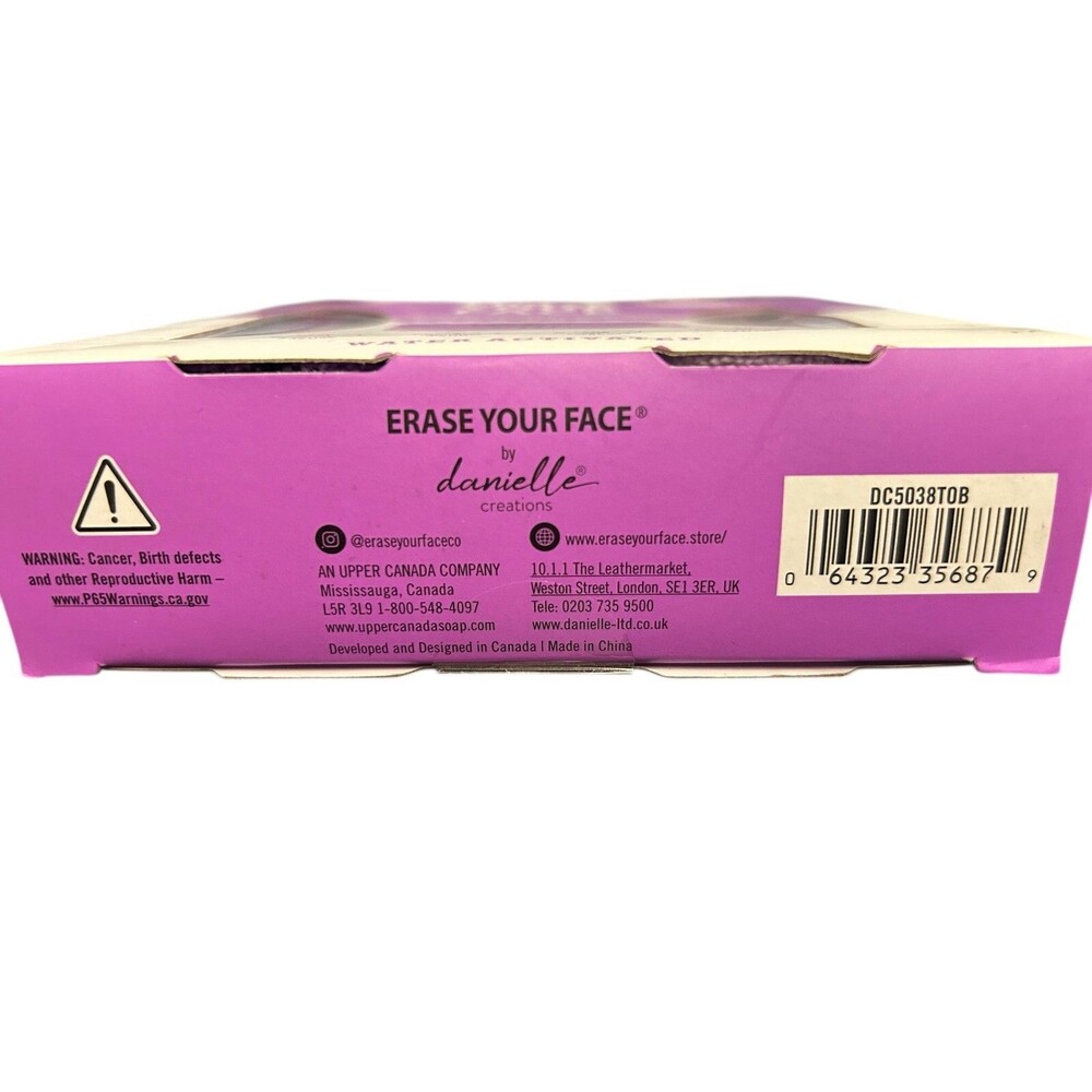ERASE YOUR FACE Reusable Makeup Removing Cloths for Sensitive Skin, 2 Purple - Picture 3 of 3